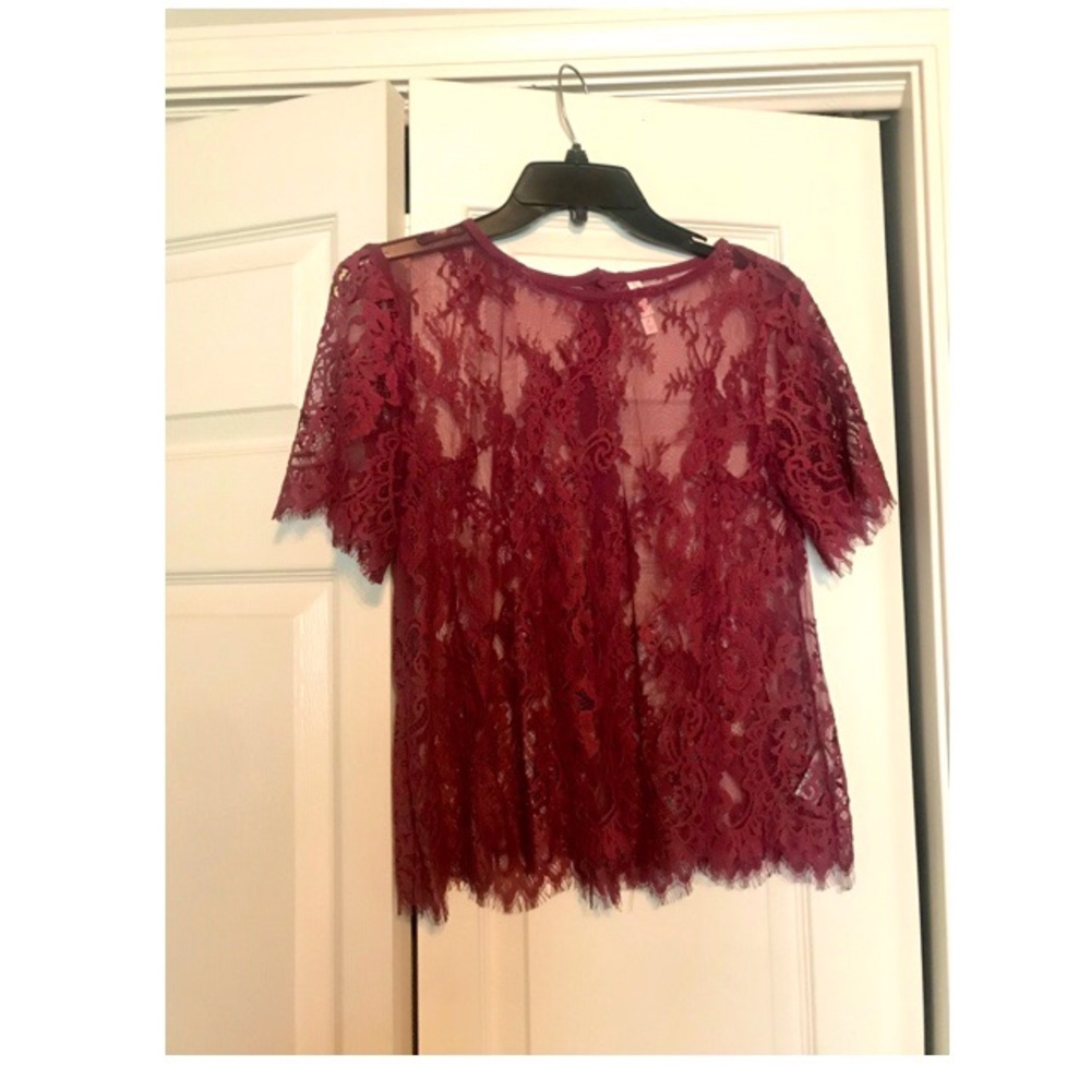 See through crop top blouse